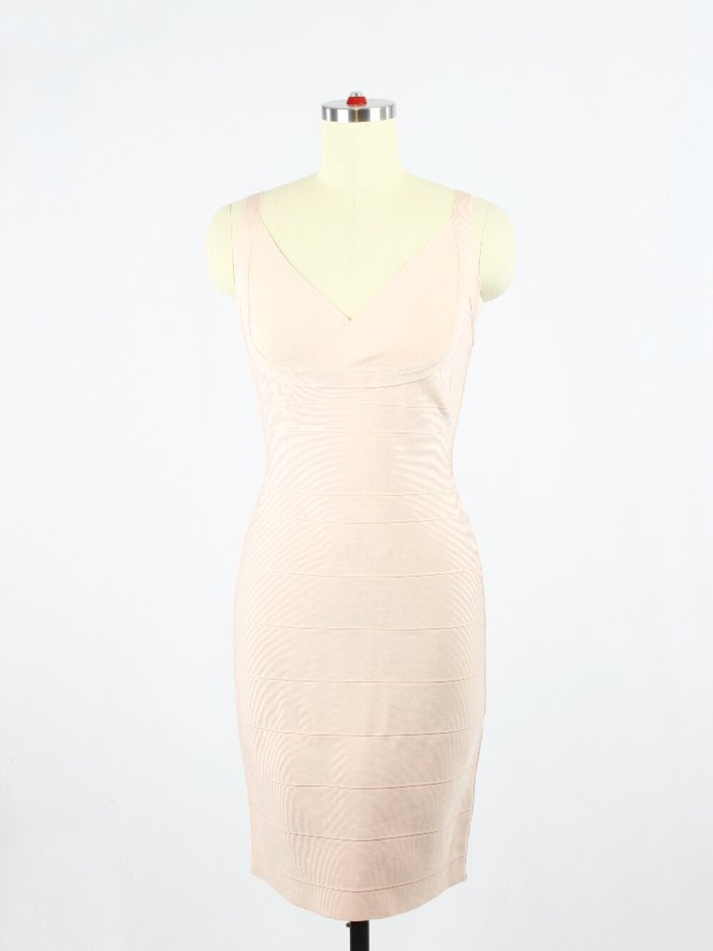 NWOT Aritzia BABATON Mason Soft Blush Pink Bandage Knit Bodycon Dress, Size M